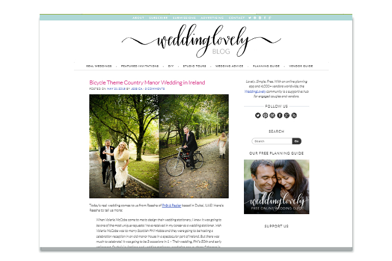 WeddingLovely blog feature