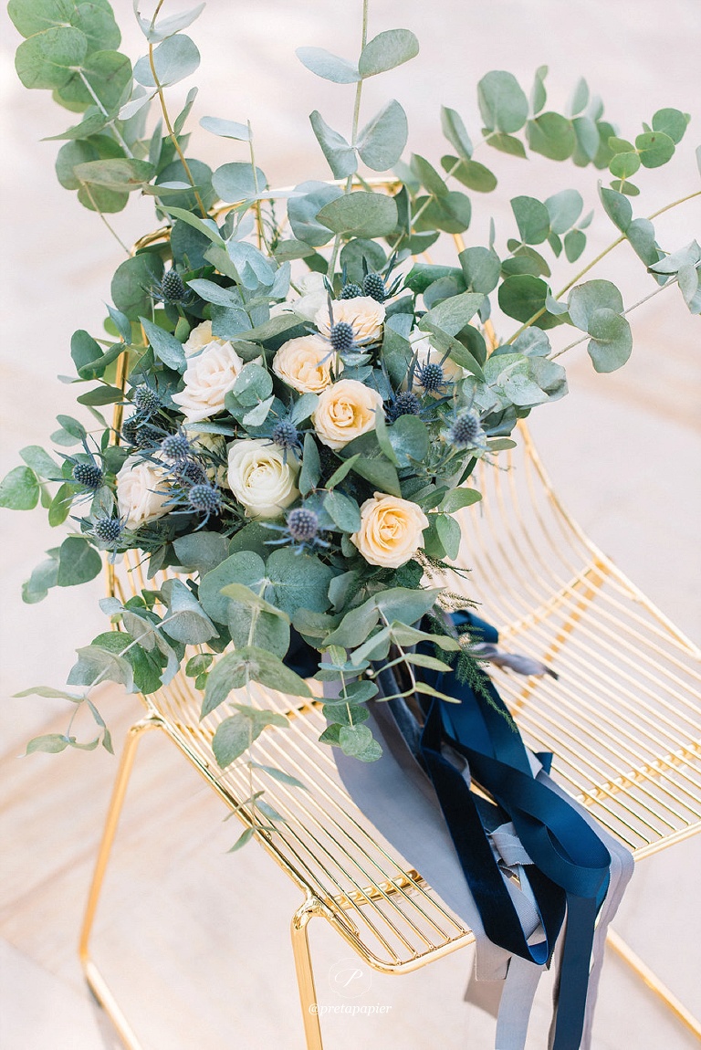 Accents of blue wedding