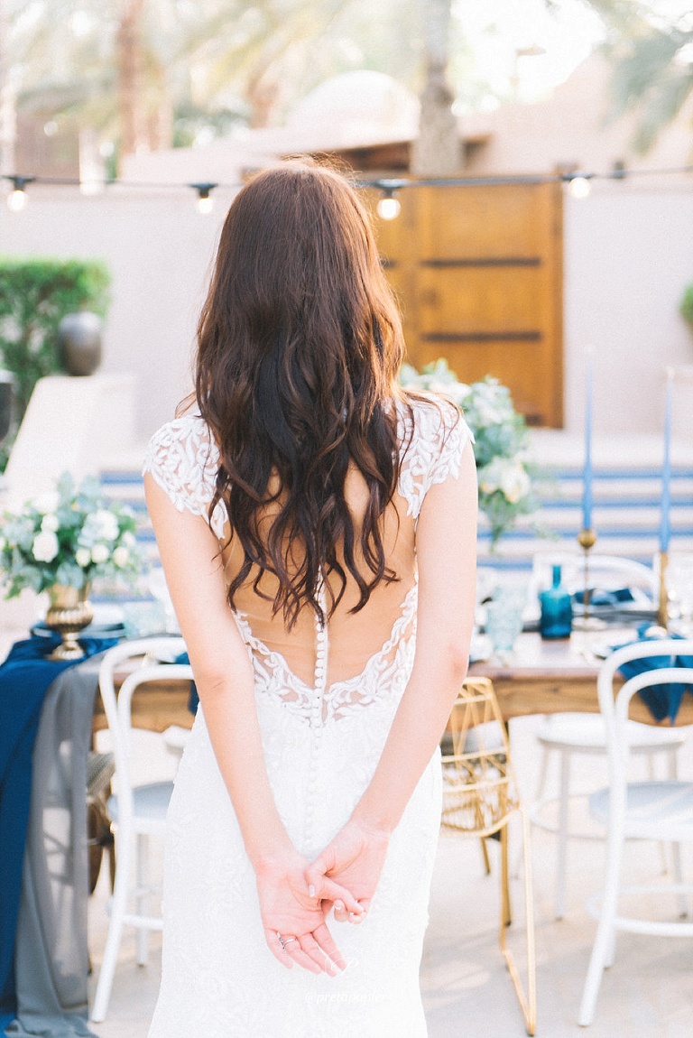 Accents of blue wedding