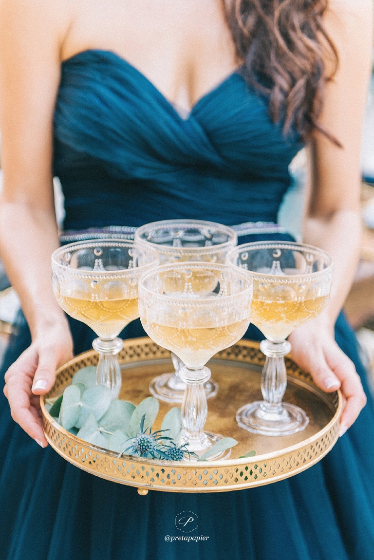 Accents of blue wedding