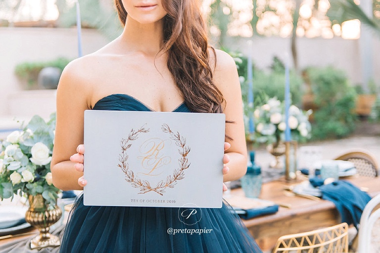 Accents of blue wedding