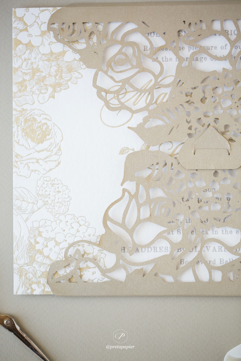 Laser Cut Wrap Invitation