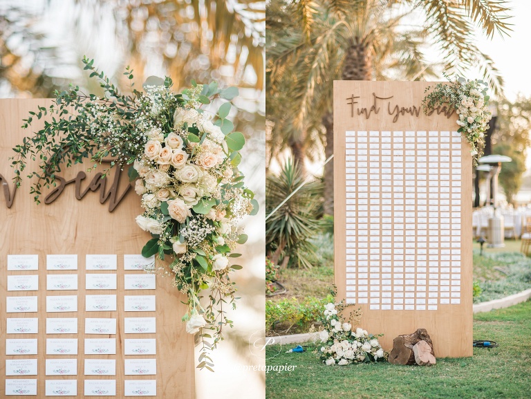 Pret a Papier Garden wedding seating chart