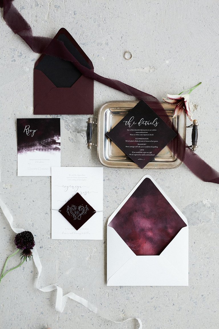 Oxblood Fall wedding Shoot